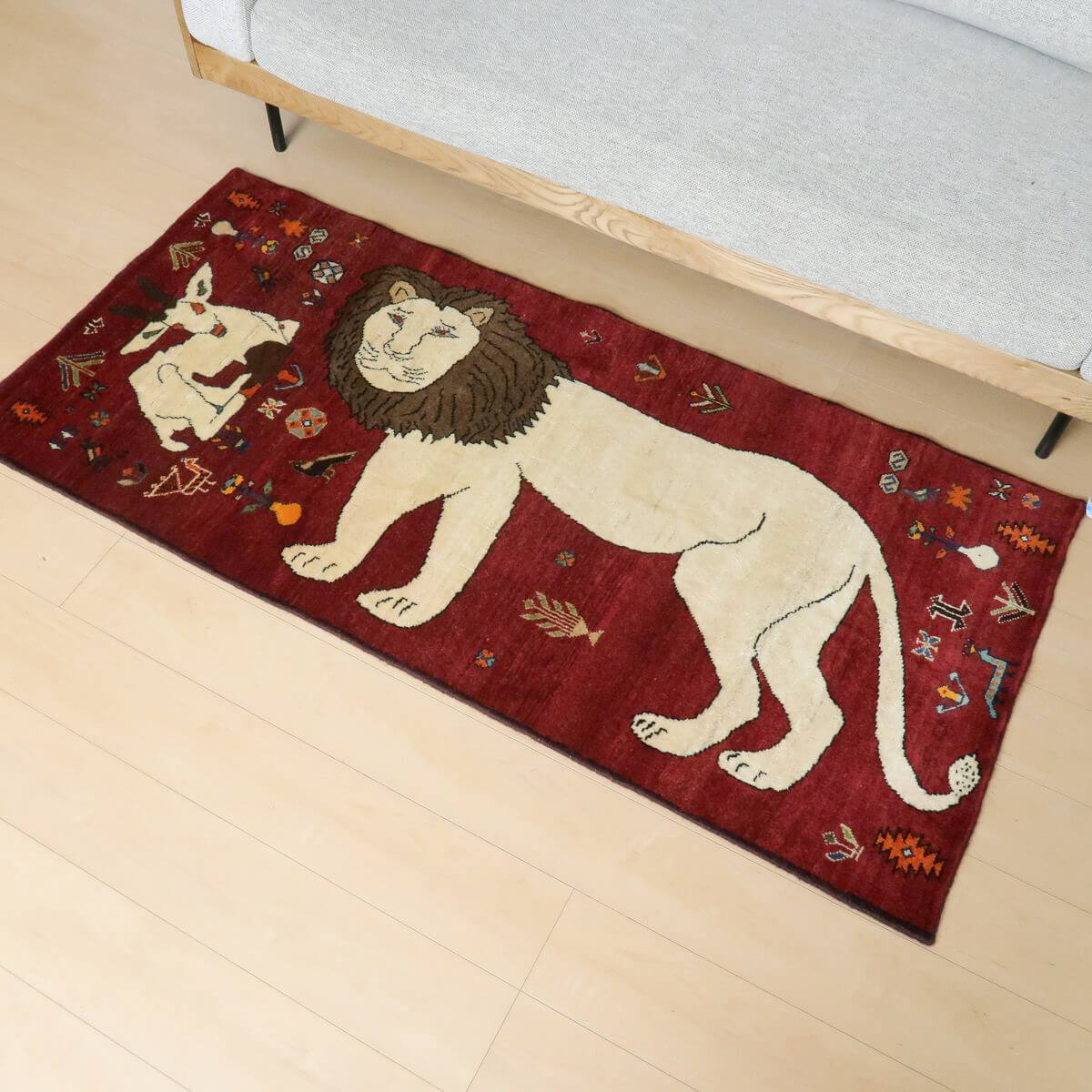 ギャッベ/オールド カシュガイ 175×83cm(ALB-4217)
