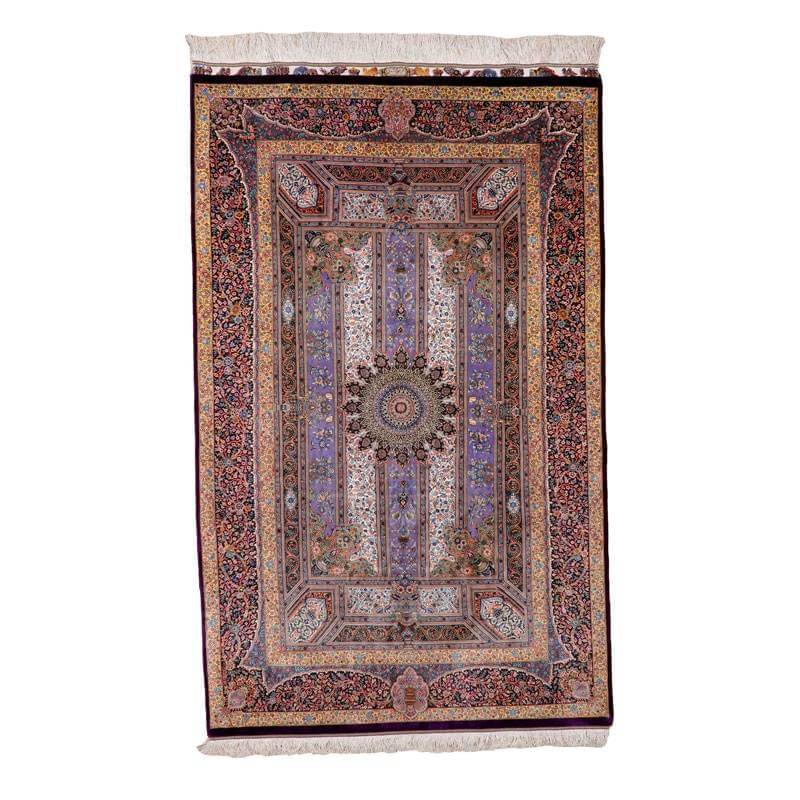 高級ペルシャ絨毯シルク100% ジャムシーディ工房 222×136cm(FL-22170)