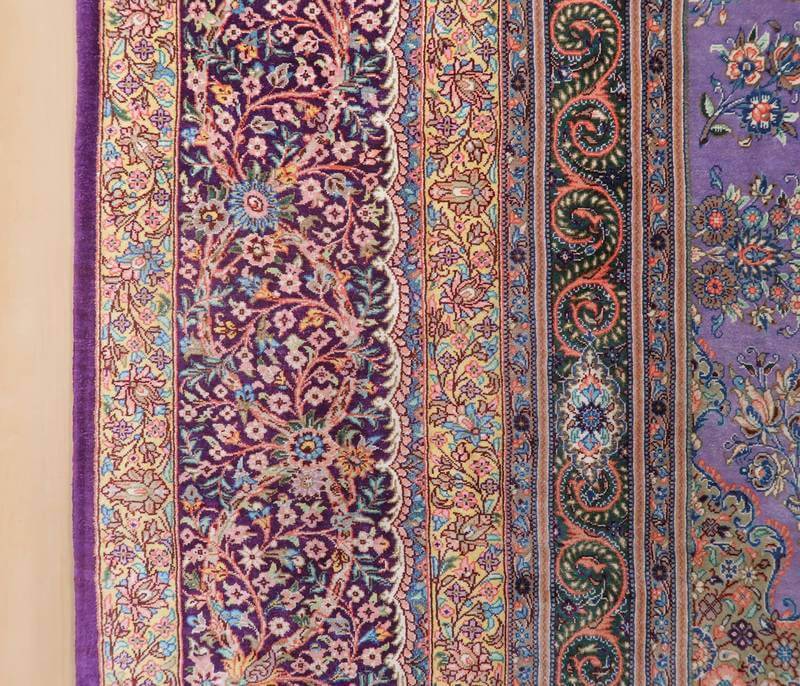高級ペルシャ絨毯シルク100% ジャムシーディ工房 222×136cm(FL-22170)