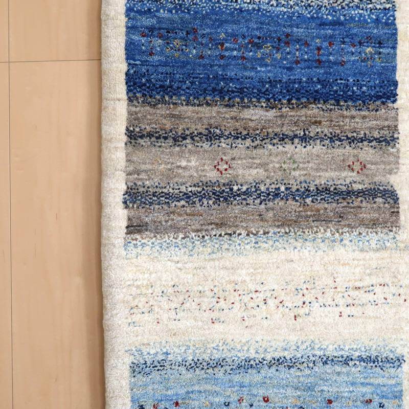 プレミアムギャッベ(ルリバフ) 138×47cm(HR-10925)