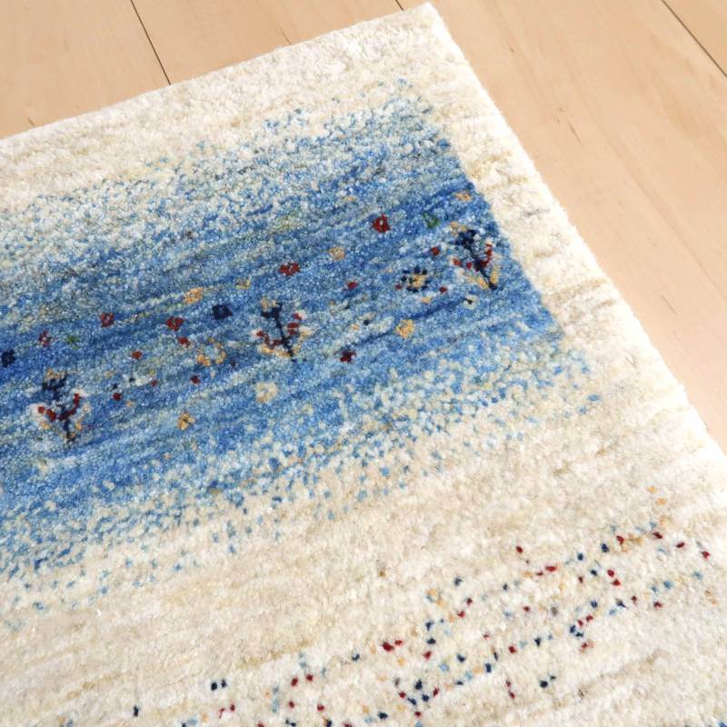 プレミアムギャッベ(ルリバフ) 138×47cm(HR-10925)