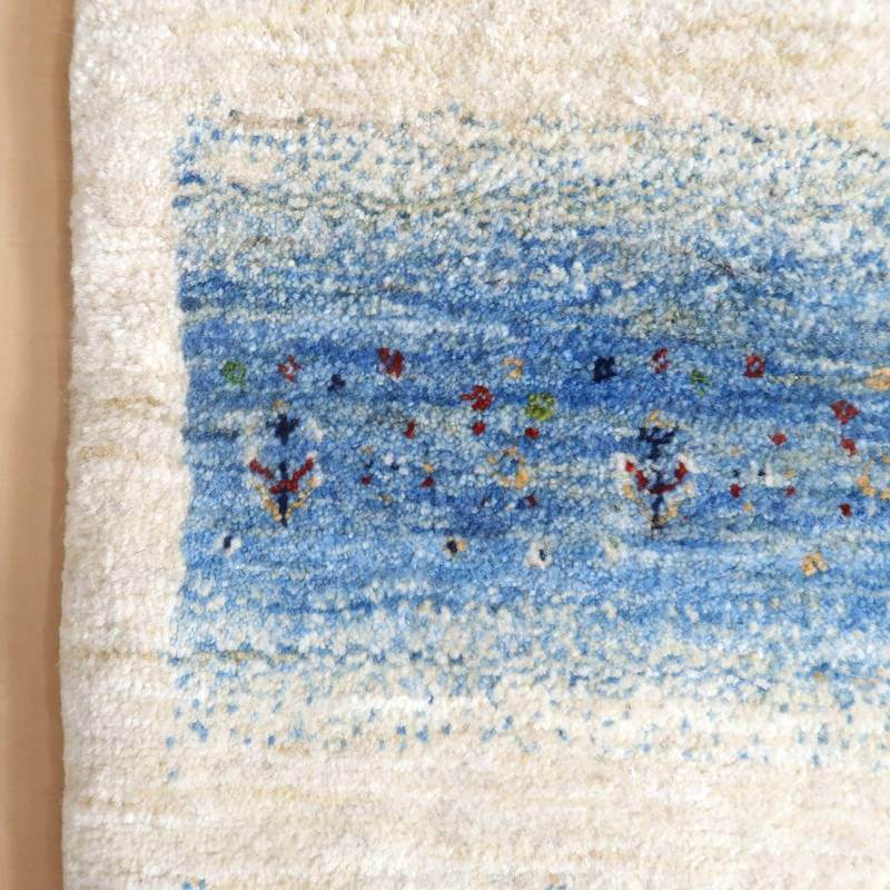 プレミアムギャッベ(ルリバフ) 138×47cm(HR-10925)