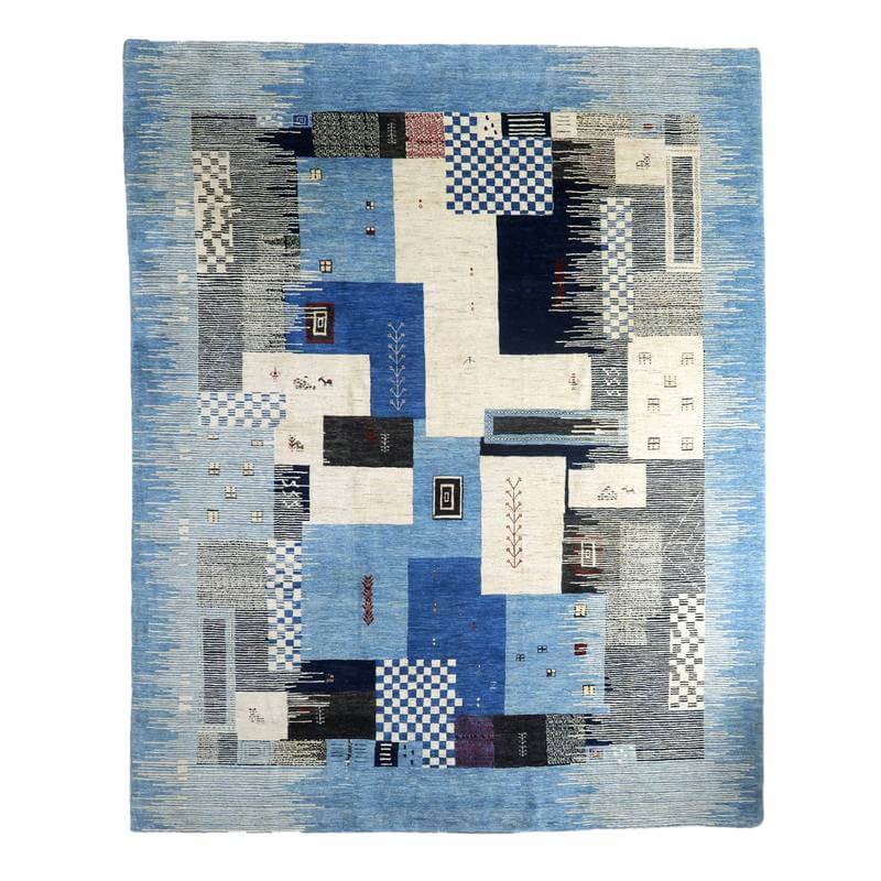 プレミアムギャッベ(ルリバフ) 303×246cm(HX-10863)