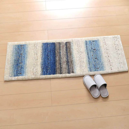 プレミアムギャッベ（ルリバフ） 138×47cm（HR-10925）