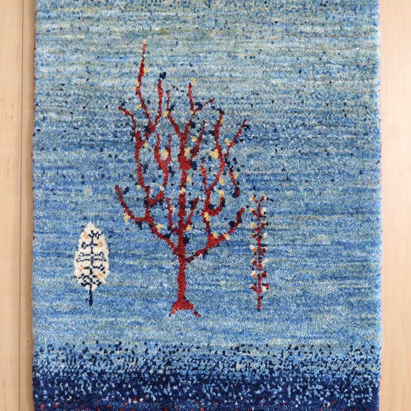 プレミアムギャッベ（ルリバフ） 143×44cm（HR-10932）