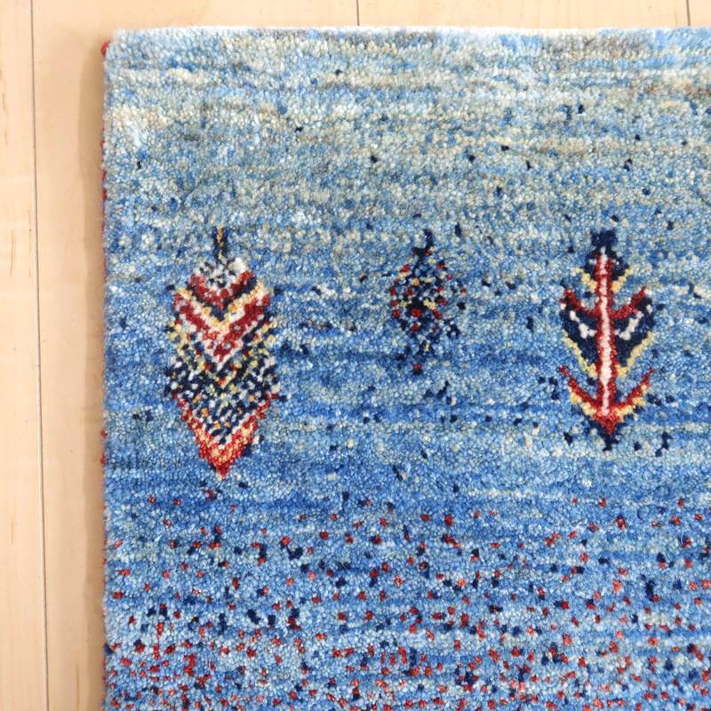 プレミアムギャッベ（ルリバフ） 143×44cm（HR-10932）